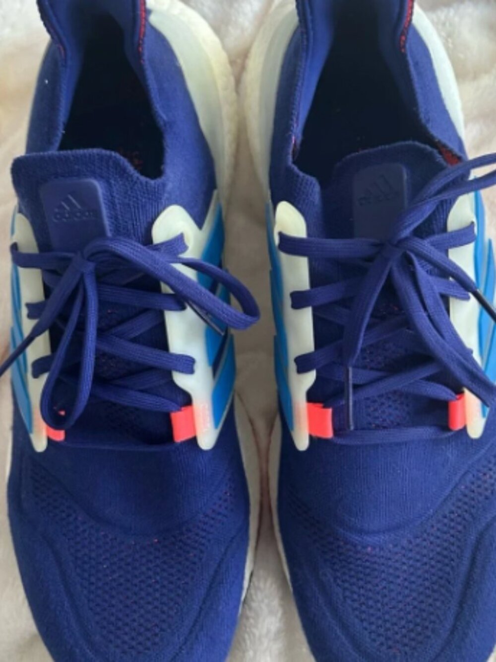 Adidas Men’s Ultraboost Blue and White Sneakers Size 12.5